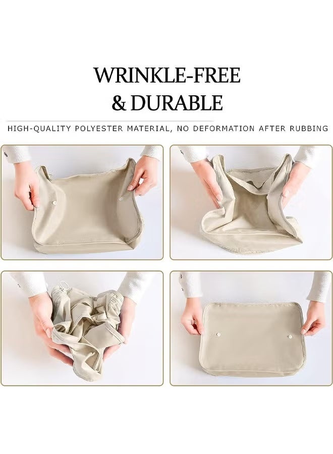 NAYIV Travel Organizer Bags 6-Piece Luggage Organizer Set Travel Bags with Zipper Lightweight Compression Storage Bags Waterproof and Durable Travel Packing Cube Luggage Organizer Bags Suitable for Clothes Shoes Blanket Suitcases and Travel Bags Gray - Image 5